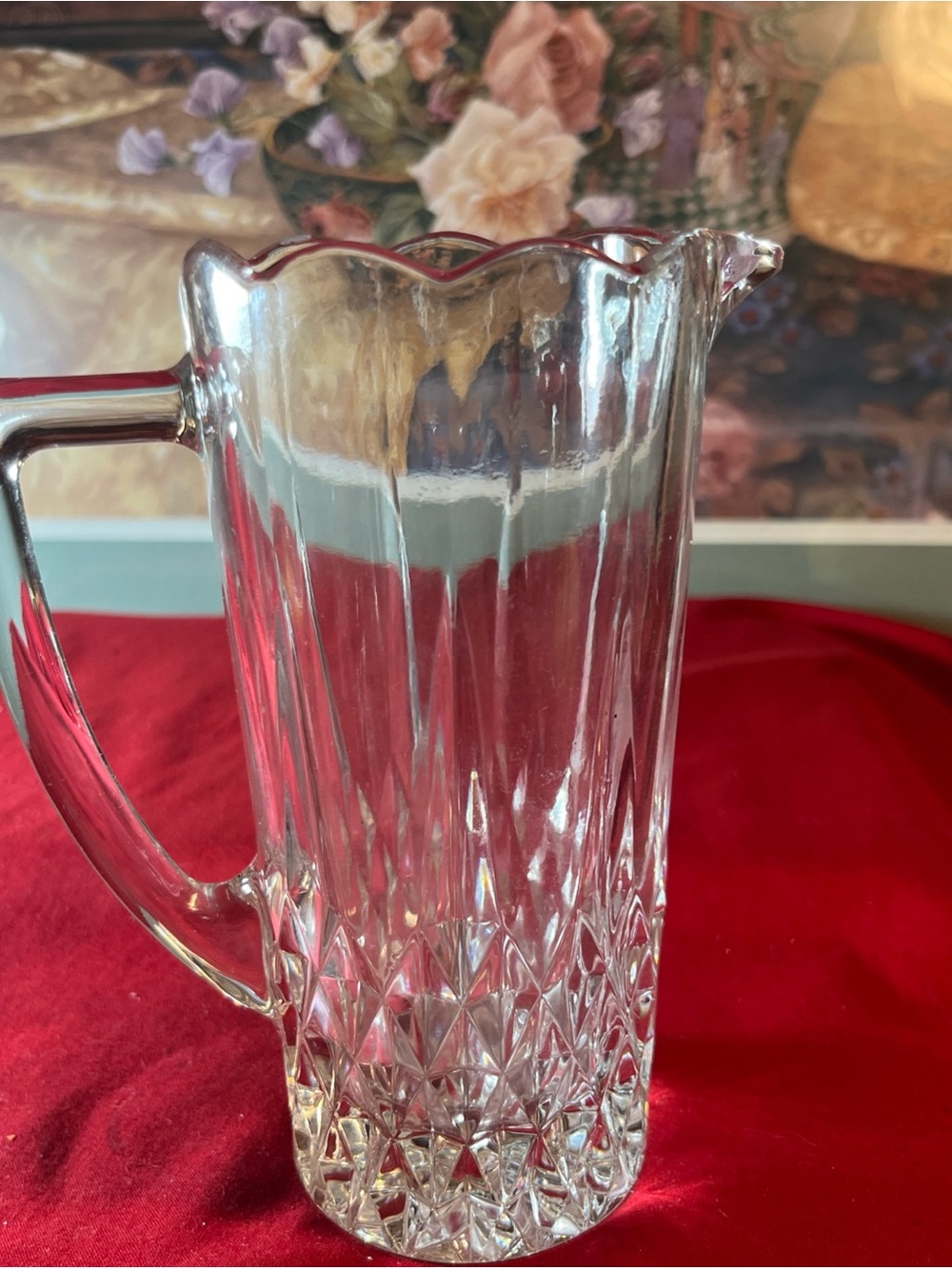 Clear Crystal-Style Glass Pitcher - Classic Home Dining